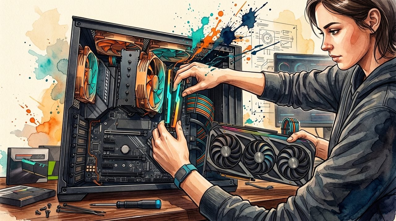 Editorial illustration accompanying Creator Collaborations and Projects